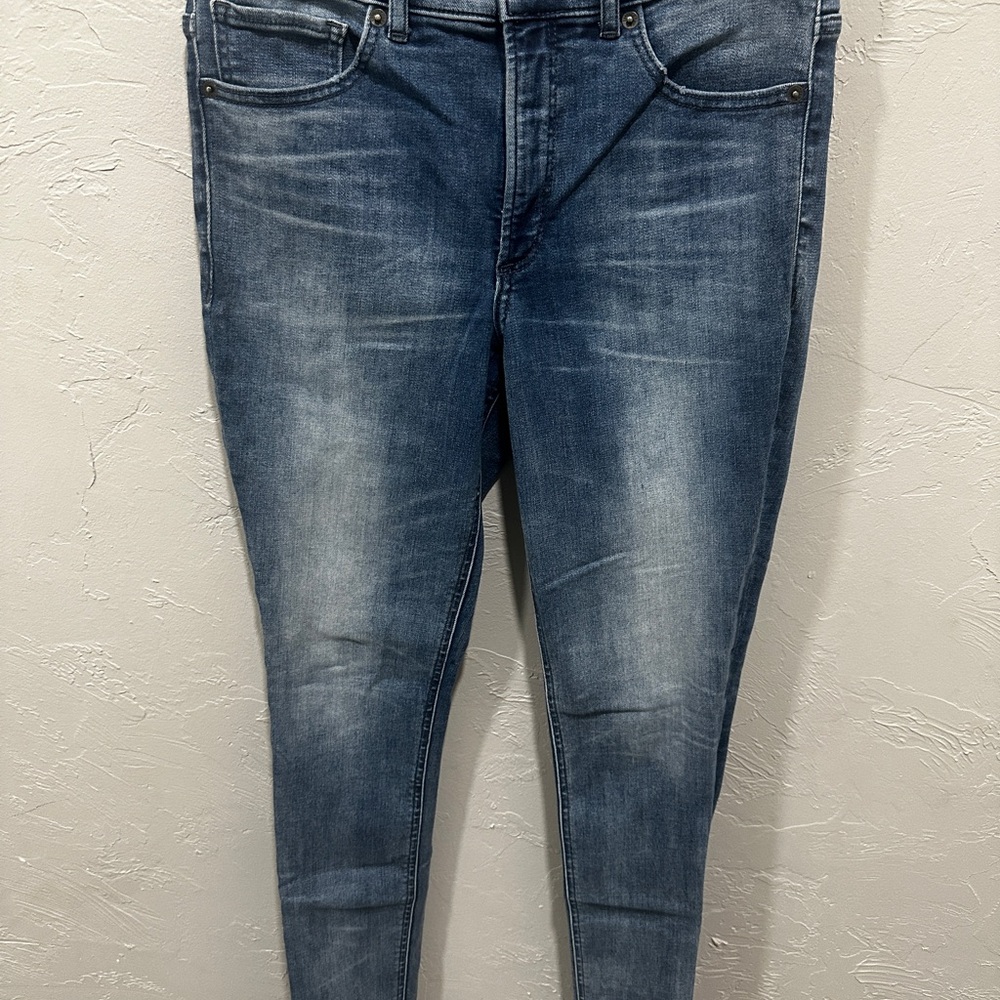 Express Men's Dark Blue Skinny Jeans
